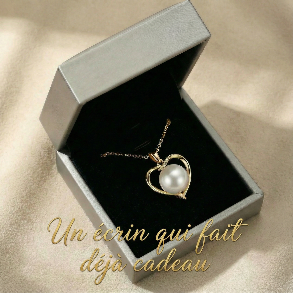 Collier Cœur de Perle – Perle & Moissanite, un héritage d'amour éternel